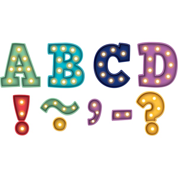 Teacher Created Resources Marquee Bold Block 3in Magnetic Letters, PK55 TCR77285 - main